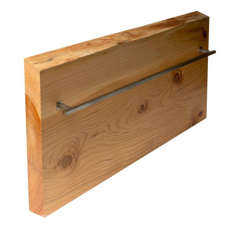 ALFI Brand ABTW3216H 32" x 16" Live Edge Wall-Mounted Cedar Wood Towel Warmer