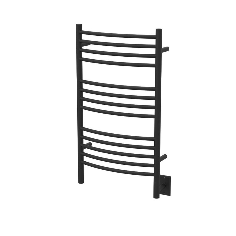 Amba Jeeves C Curved 13-Bar Matte Black Finish Hardwired Towel Warmer