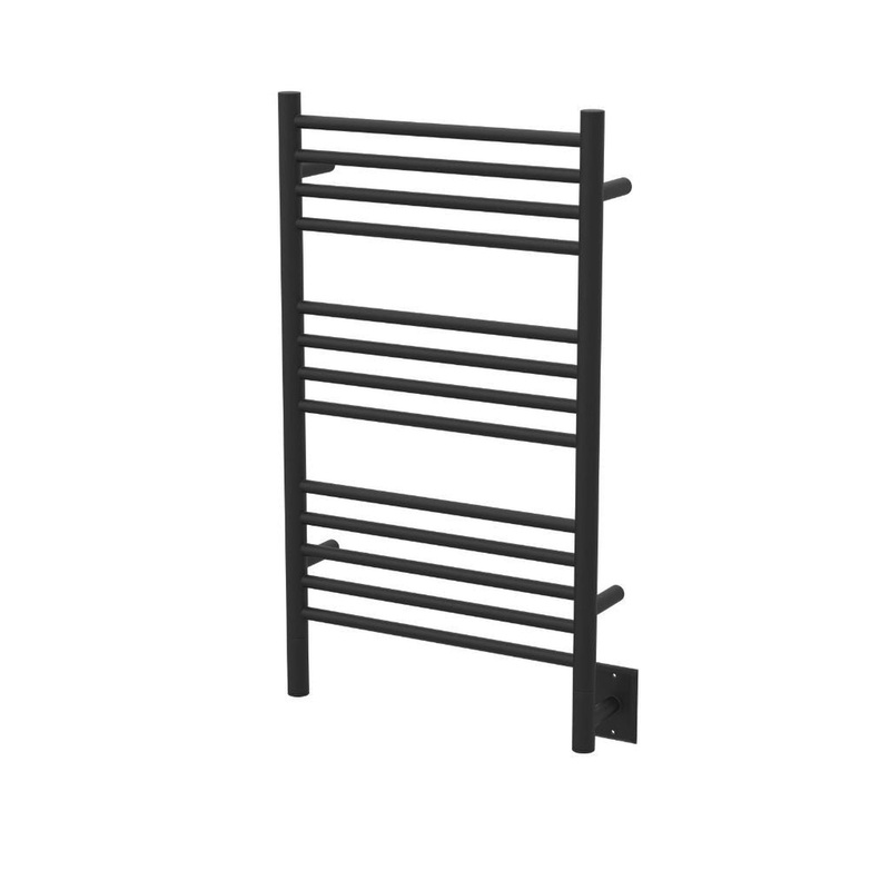 Amba Jeeves C Straight 13-Bar Matte Black Finish Hardwired Towel Warmer