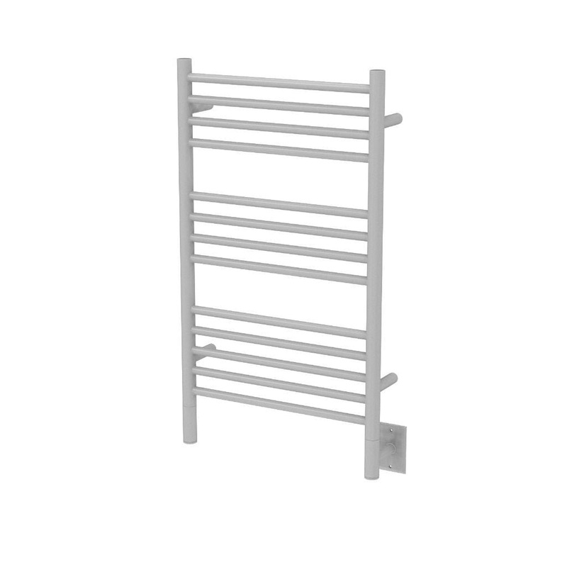 Amba Jeeves C Straight 13-Bar White Finish Hardwired Towel Warmer