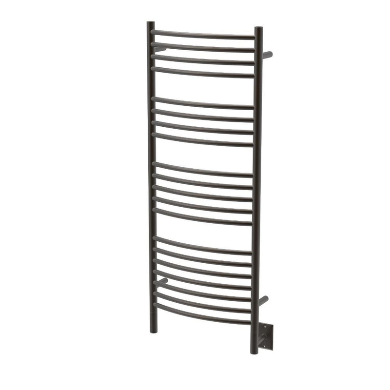 Amba Jeeves D Curved 20-Bar Oil Rubbed Bronze Finish Hardwired Towel Warmer