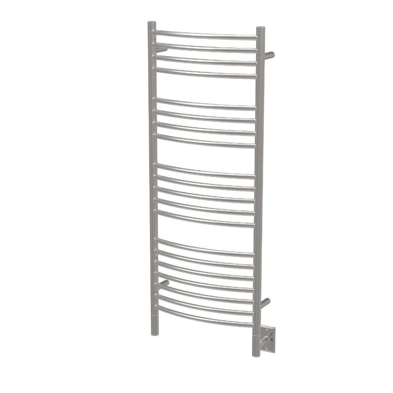Amba Jeeves D Curved 20-Bar Polished Stainless Steel Hardwired Towel Warmer