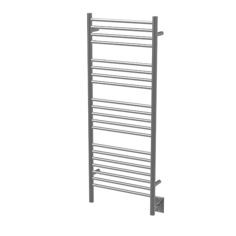 Amba Jeeves D Straight 20-Bar Brushed Stainless Steel Finish Hardwired Towel Warmer