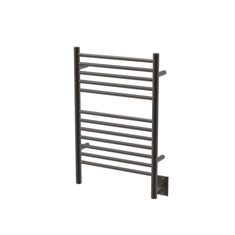 Amba Jeeves E Straight 12-Bar Oil Rubbed Bronze Hardwired Towel Warmer