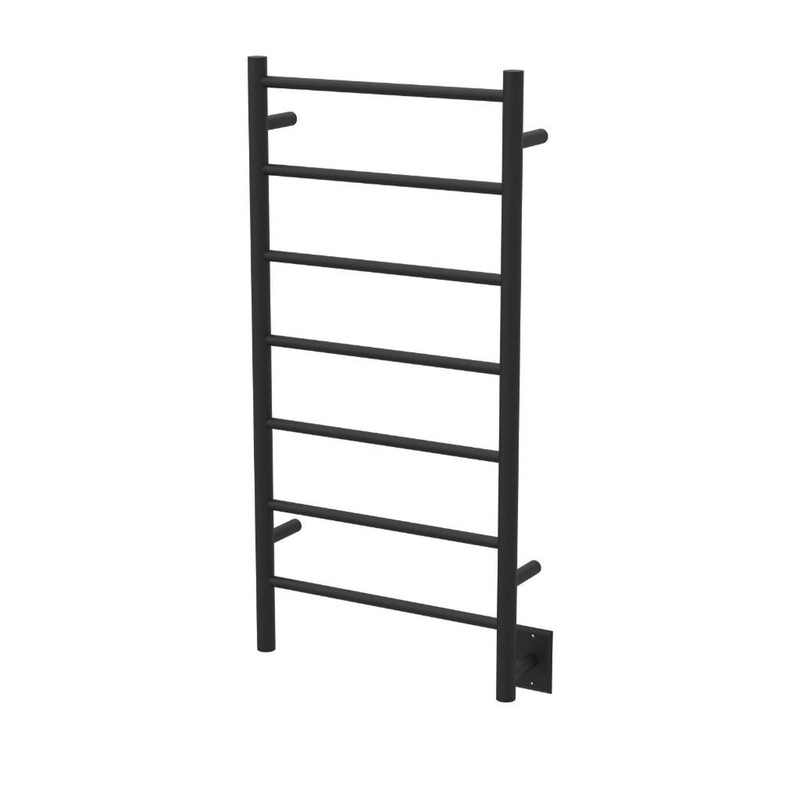 Amba Jeeves F Straight 7-Bar Matte Black Finish Hardwired Drying Rack