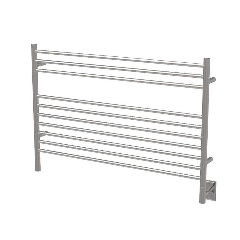 Amba Jeeves L Straight 10-Bar Polished Stainless Steel Hardwired Towel Warmer