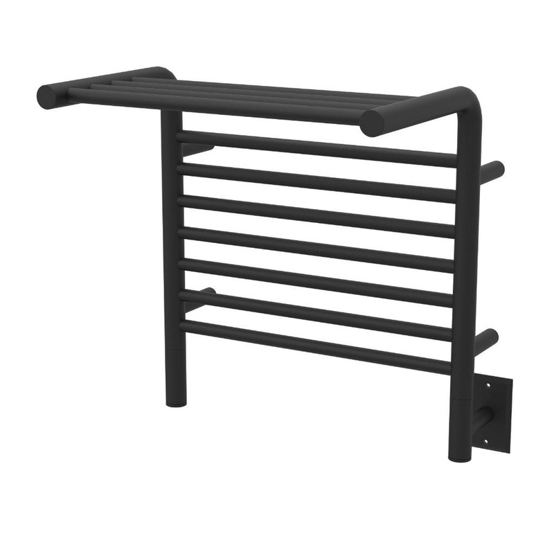 Amba Jeeves M Shelf 11-Bar Matte Black Hardwired Towel Warmer