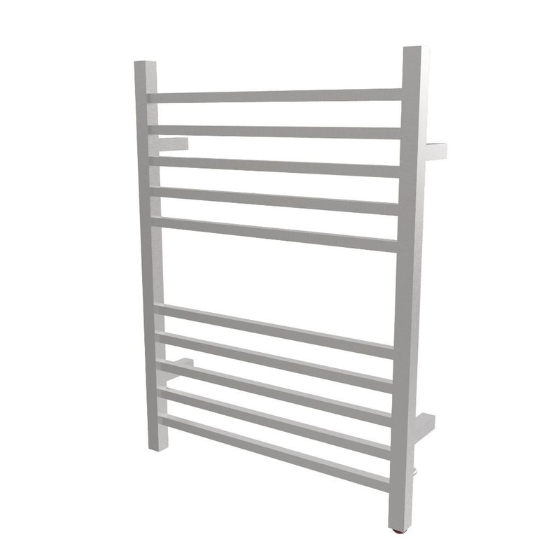 Amba Radiant Square 10-Bar Brushed Stainless Steel Plug-In Towel Warmer