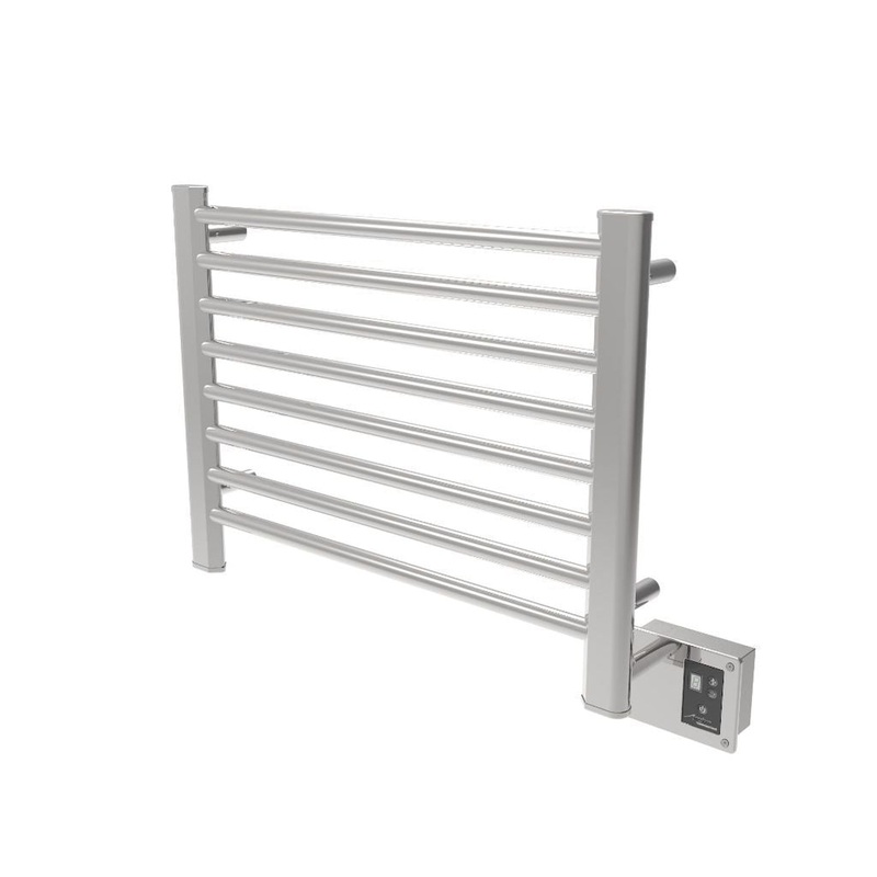 Amba Sirio 28" x 21" 8-Bar Polished Stainless Steel Hardwired Towel Warmer