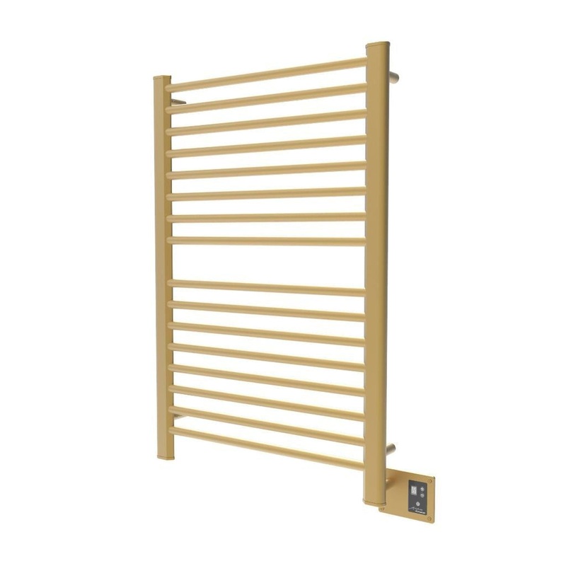 Amba Sirio 29" x 43" 16-Bar Satin Brass Hardwired Towel Warmer
