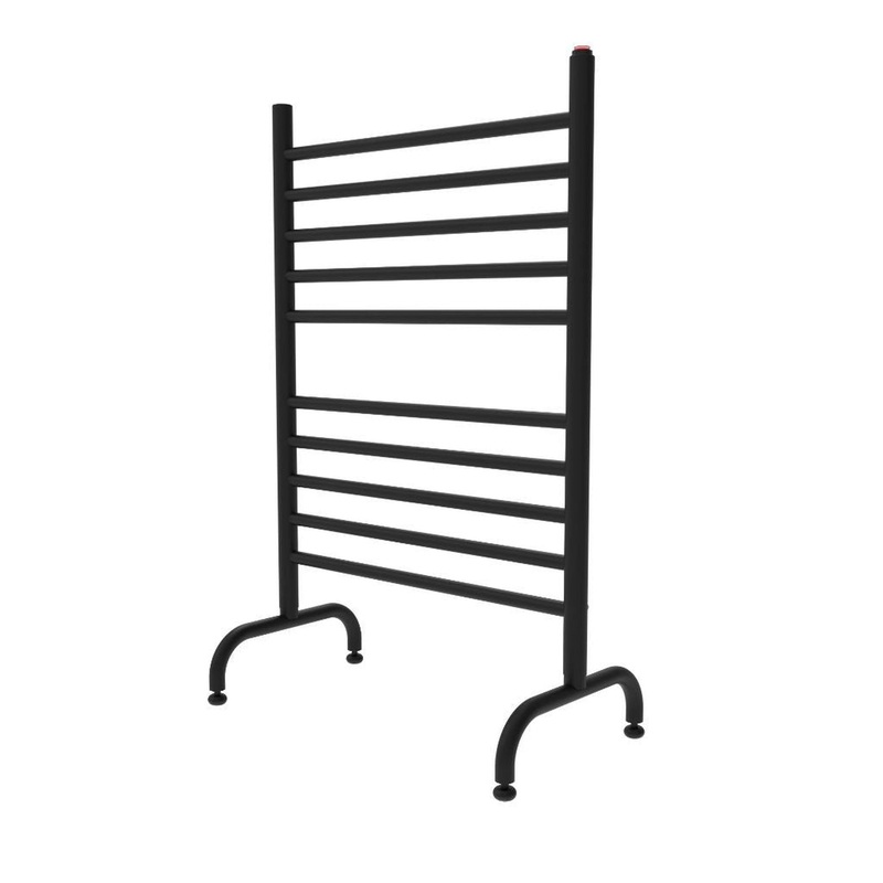 Amba Solo 24" Freestanding Matte Black Plug-In Towel Warmer