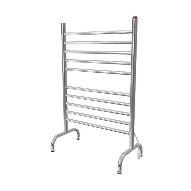 Amba Solo 24" Freestanding Polished Stainless Steel Plug-In Towel Warmer