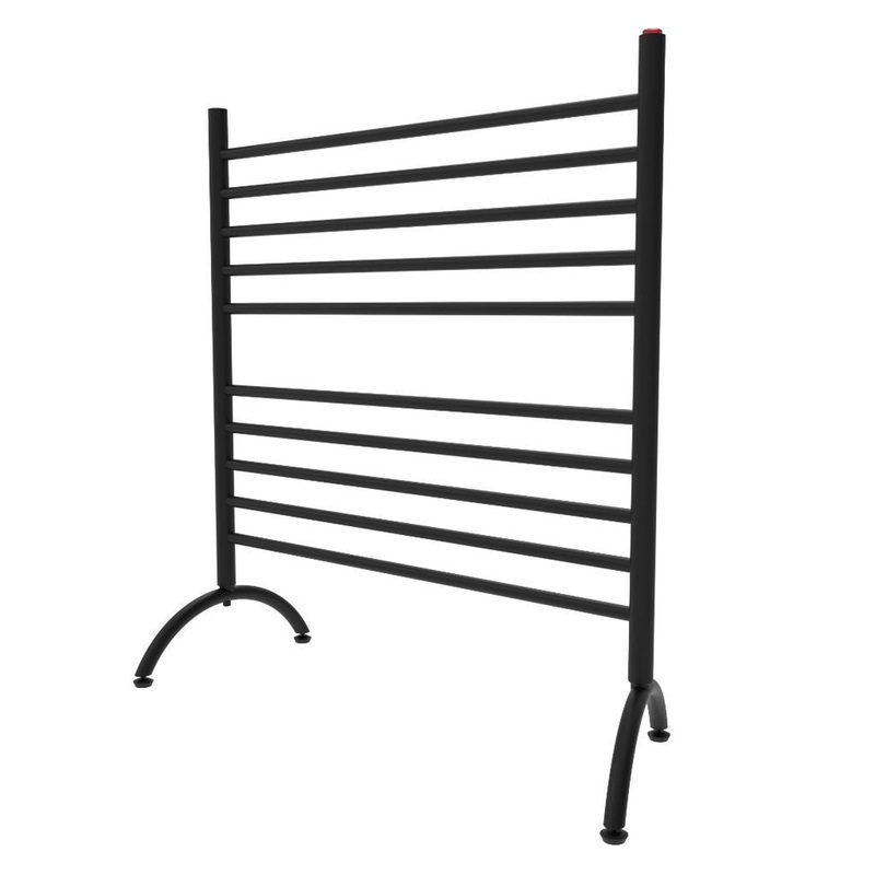 Amba Solo 33" Freestanding Matte Black Plug-In Towel Warmer