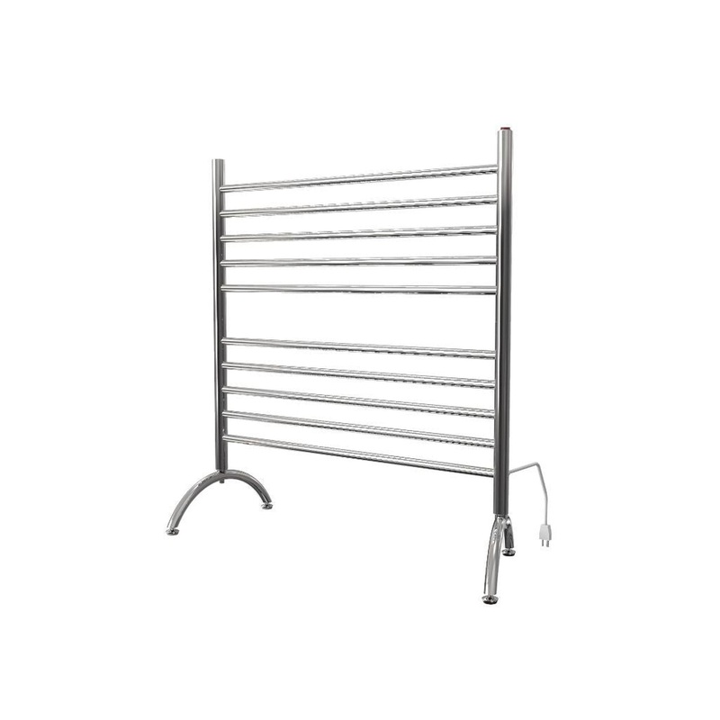 Amba Solo 33" Freestanding Polished Stainless Steel Plug-In Towel Warmer