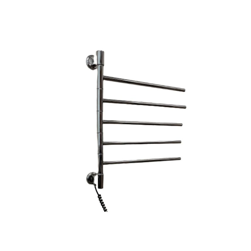 Amba Swivel Jack 5-Bar Polished Stainless Steel Plug-In Towel Warmer
