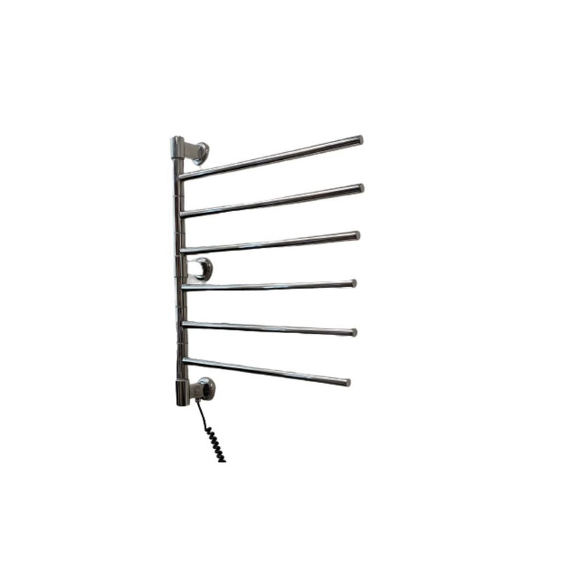 Amba Swivel Jack 6-Bar Polished Stainless Steel Plug-In Towel Warmer