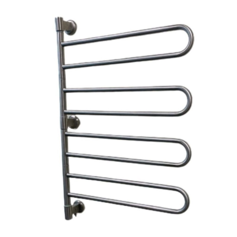 Amba Swivel Jill 8-Bar Brushed Stainless Steel Plug-in Towel Warmer
