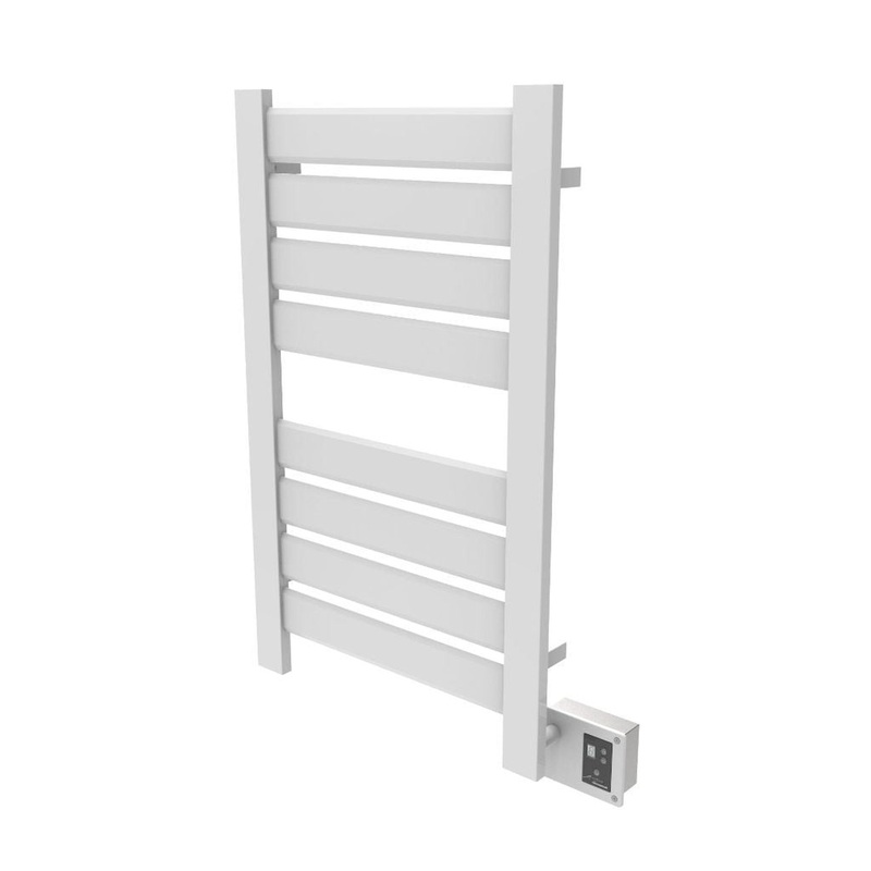 Amba Vega 22" x 33" 8-Bar White Hardwired Towel Warmer