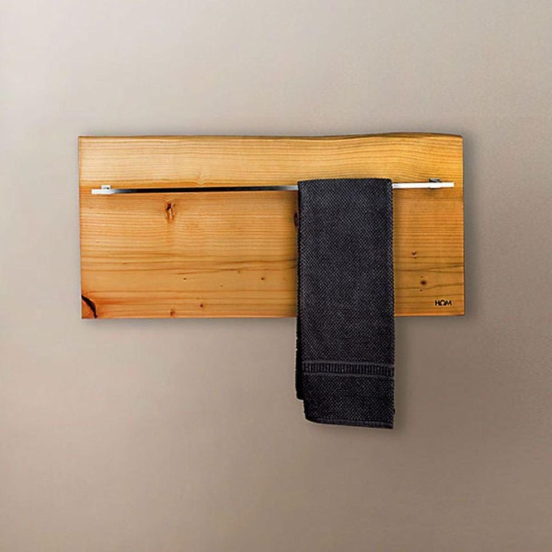 Maya Bath Legno 32" x 16" Wood Wall-Mounted Hardwired Electric Towel Warmer