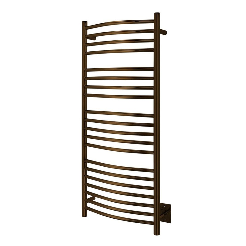 WarmlyYours Bellagio 20" x 47" Oil Rubbed Bronze Stainless Steel Wall-Mounted 20-Bar Hardwired Towel Warmer