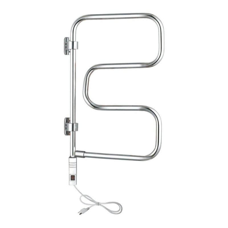 WarmlyYours Elements 16" x 30" Polished Chrome Wall-Mounted 4-Bar Plug-In Towel Warmer
