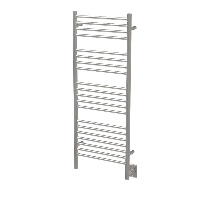 Amba Jeeves D Straight 20-Bar Polished Stainless Steel Finish Hardwired Towel Warmer