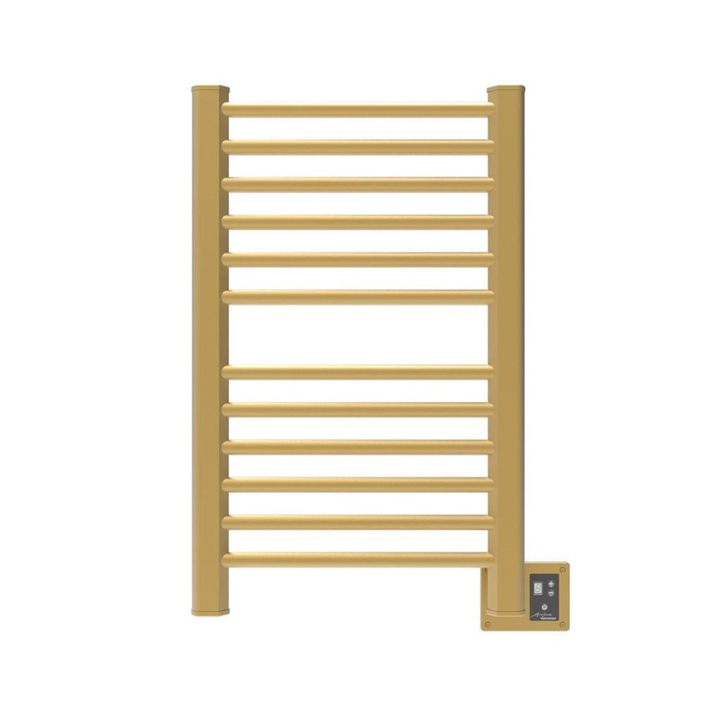 Amba Sirio 21" x 33" 12-Bar Satin Brass Hardwired Towel Warmer