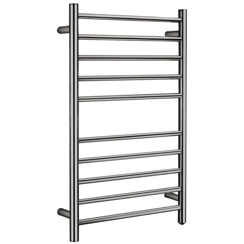 ANZZI Bali Series 10-Bar Brushed Nickel Wall-Mounted Electric Towel Warmer Stainless Steel Rack