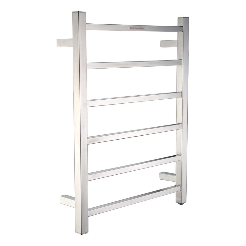 ANZZI Charles Series 6-Bar Stainless Steel Brushed Nickel Wall-Mounted Electric Towel Warmer Rack