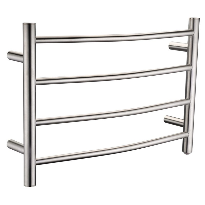 ANZZI Glow Series 4-Bar Stainless Steel Brushed Nickel Wall-Mounted Electric Towel Warmer Rack