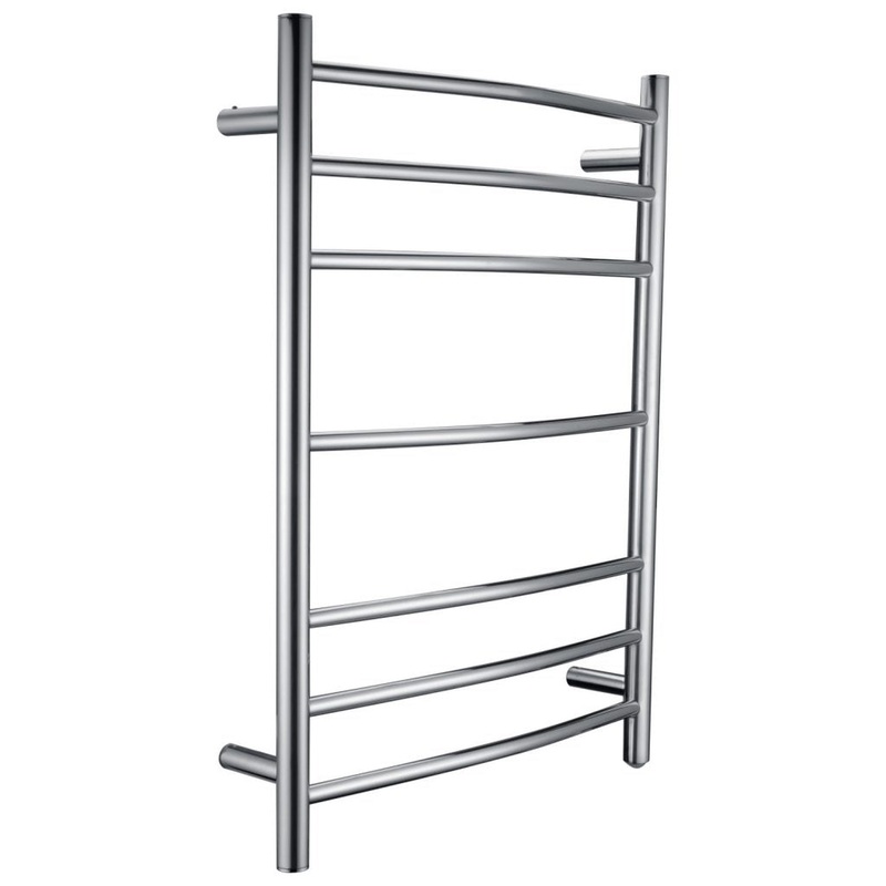 ANZZI Gown Series 7-Bar Stainless Steel Polished Chrome Wall-Mounted Electric Towel Warmer Rack