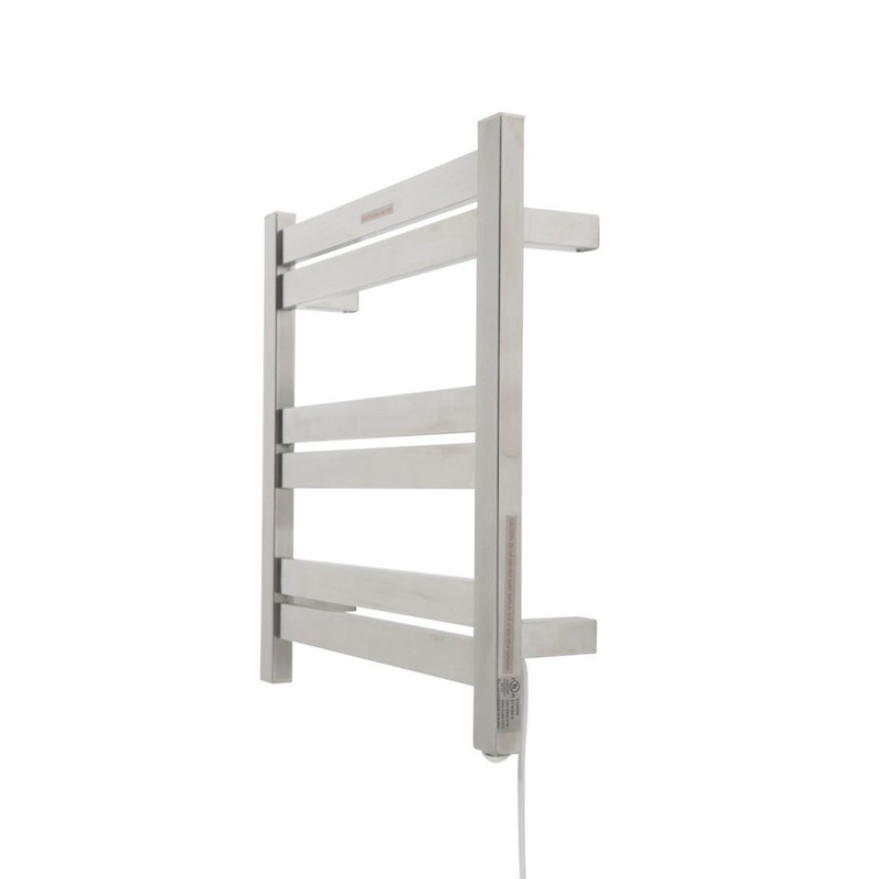 ANZZI Starling Series Brushed Nickel 6-Bar Stainless Steel Wall-Mounted Electric Towel Warmer Rack