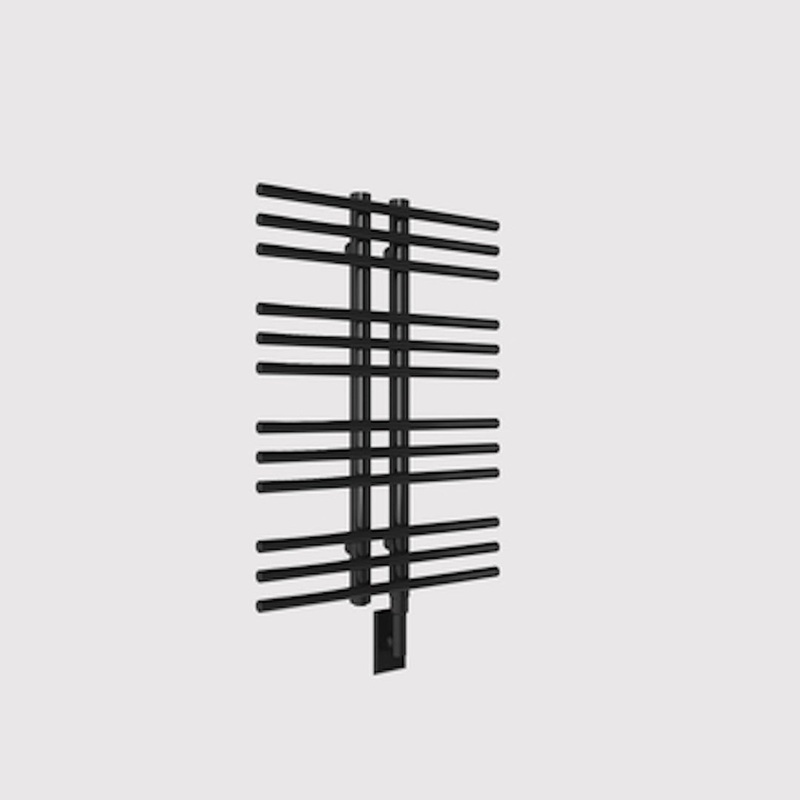 Cozy in Paris Hera 19" x 27" 400 W 258 BTU Black Electric Heating Wall-Mounted Towel Warmer