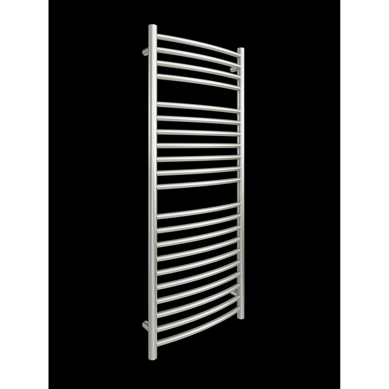 Cozy in Paris Hestia 24" x 59" 210 W 716 BTU Nickel Electric Heating Wall-Mounted Towel Warmer