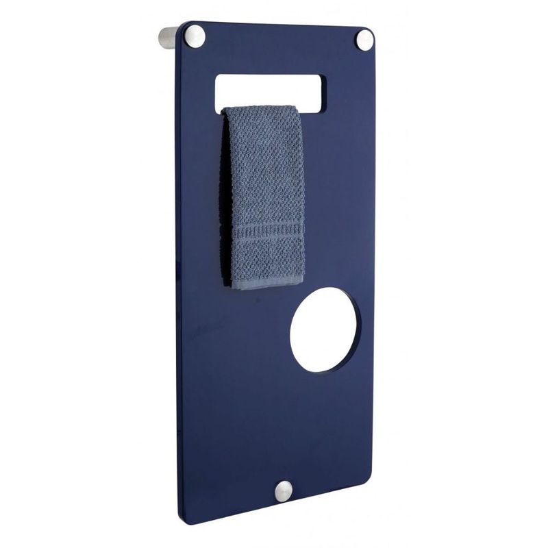 Maya Bath Aldemo 12" x 25" Blue Ceramic Wall-Mounted Hardwired Electric Towel Warmer