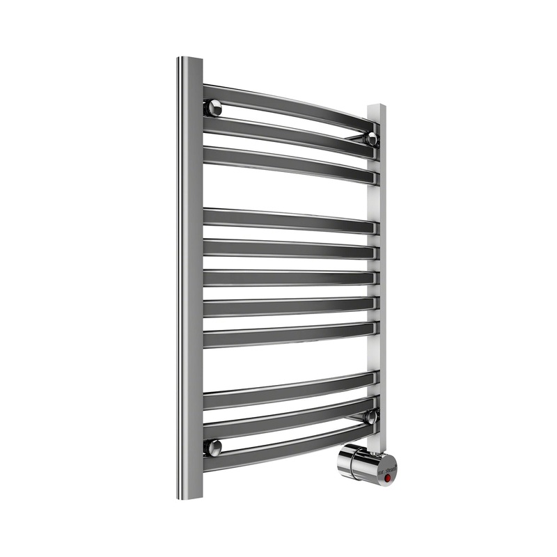 MrSteam Broadway Collection 20" x 28" 11-Bar Polished Chrome Hardwired Wall-Mounted Electric Towel Warmer With Digital Timer and Built-in Aromatherapy Oil Well
