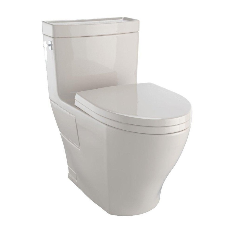 TOTO Aimes Bone 1.28 GPF Elongated One-Piece Toilet With Washlet+ Connection