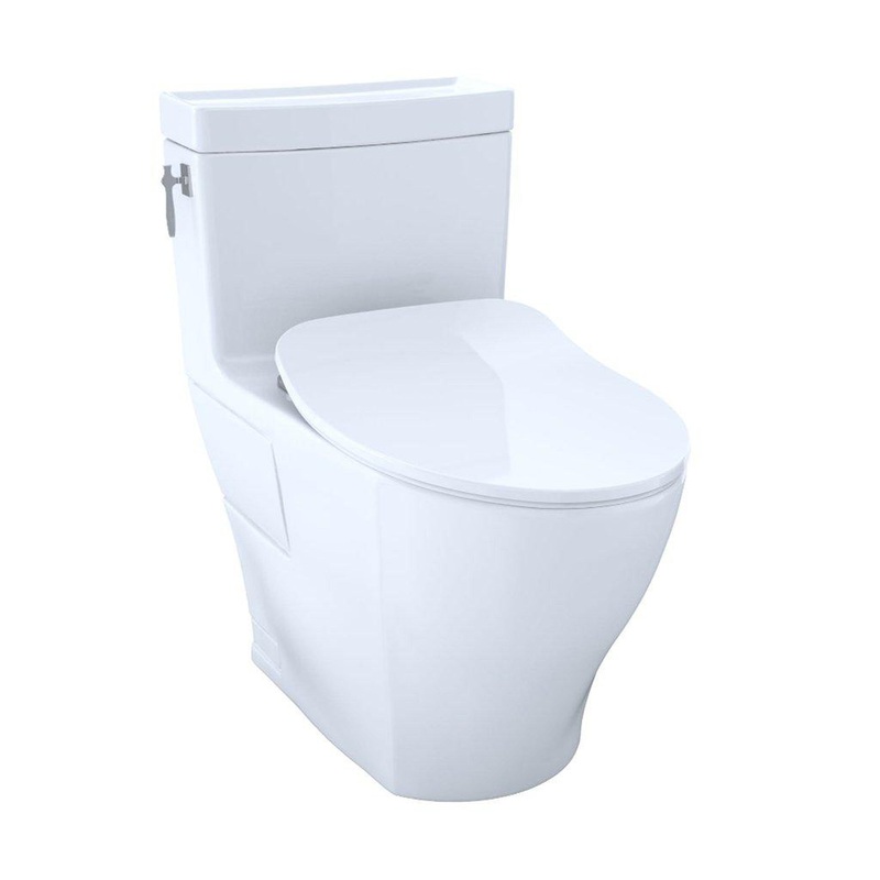 TOTO Aimes Cotton White 1.28 GPF Elongated One-Piece Toilet With Slim Seat & Washlet+ Connection