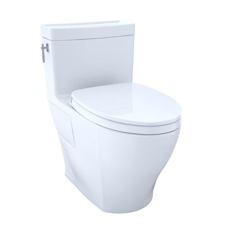 TOTO Aimes Cotton White 1.28 GPF Elongated One-Piece Toilet With Washlet+ Connection
