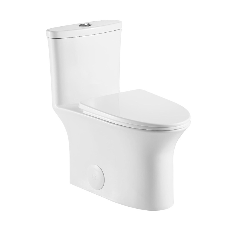 Altair Ibiza Elongated White Ceramic 1.6/1.1 GPF Dual Flush One-Piece Toilet