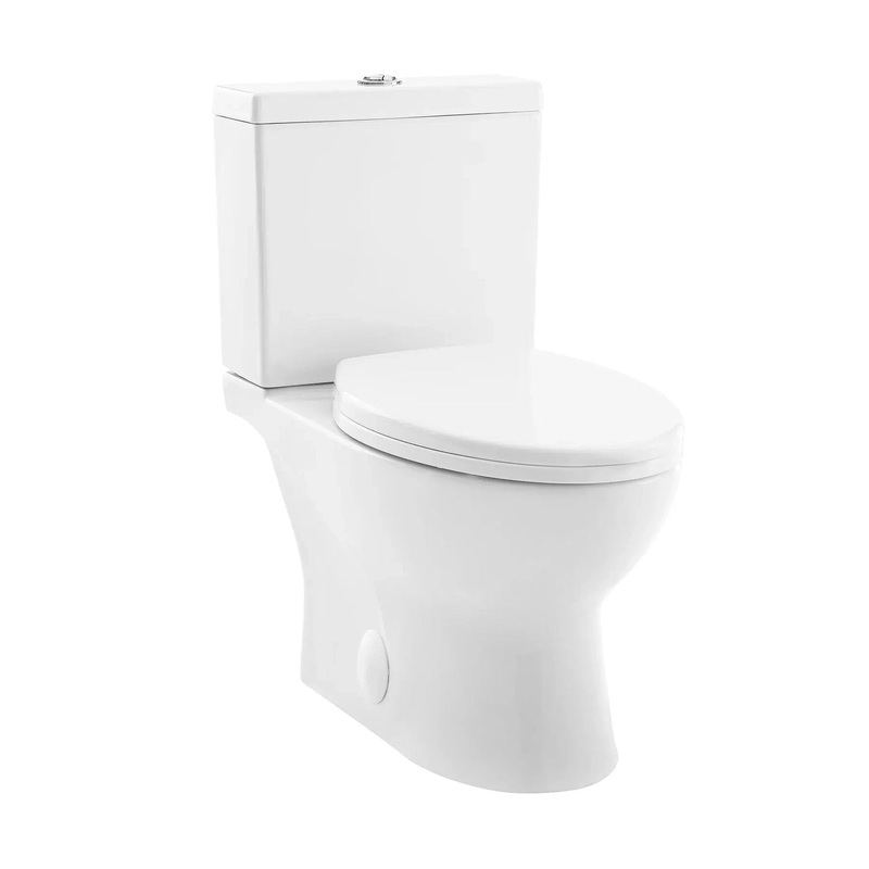 Swiss Madison Cach 16" x 30" Two-Piece White Elongated Floor-Mounted Toilet With 1.1/1.6 GPF
