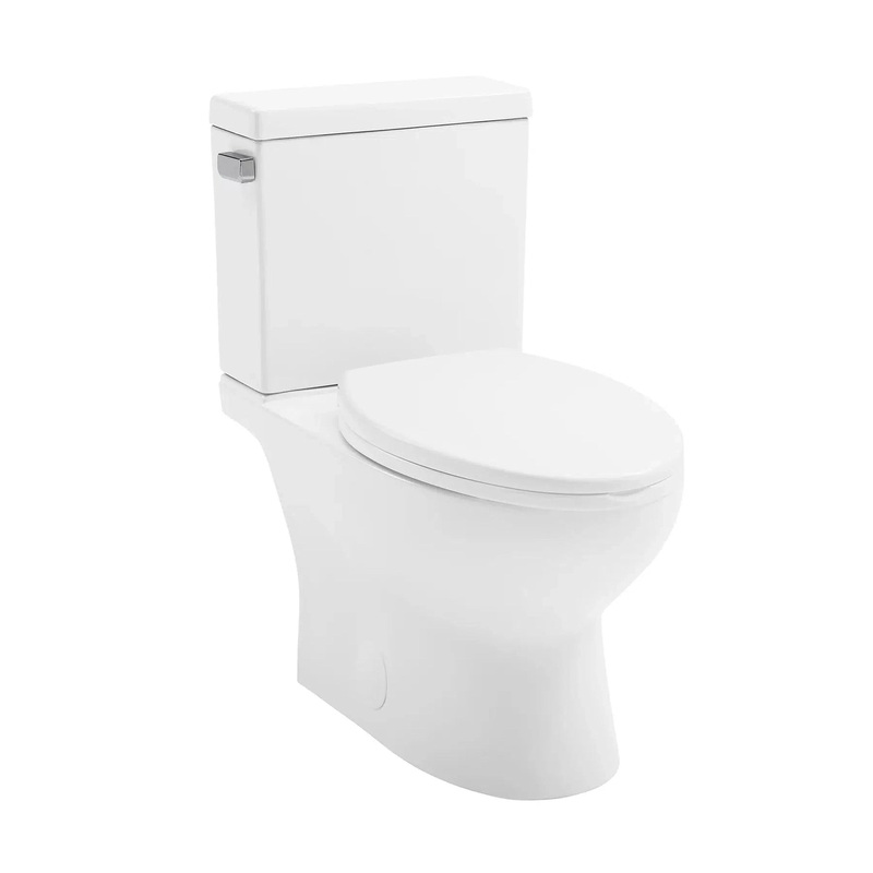 Swiss Madison Cach 16" x 30" Two-Piece White Elongated Floor-Mounted Toilet With 1.27 GPF