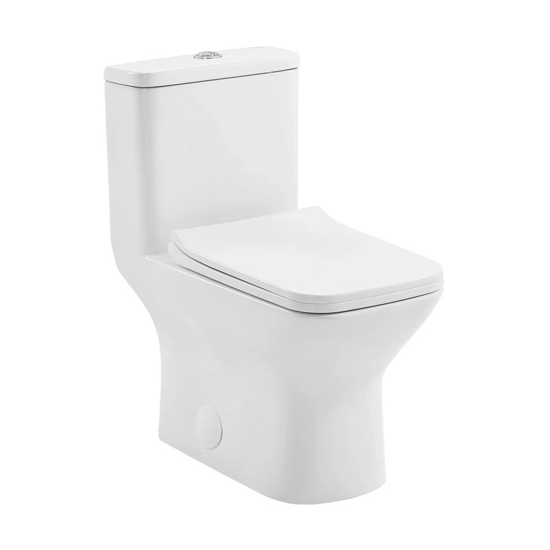 Swiss Madison Carr 15" x 30" One-Piece Glossy White Elongated Square Floor-Mounted Toilet With 1.1/1.6 GPF