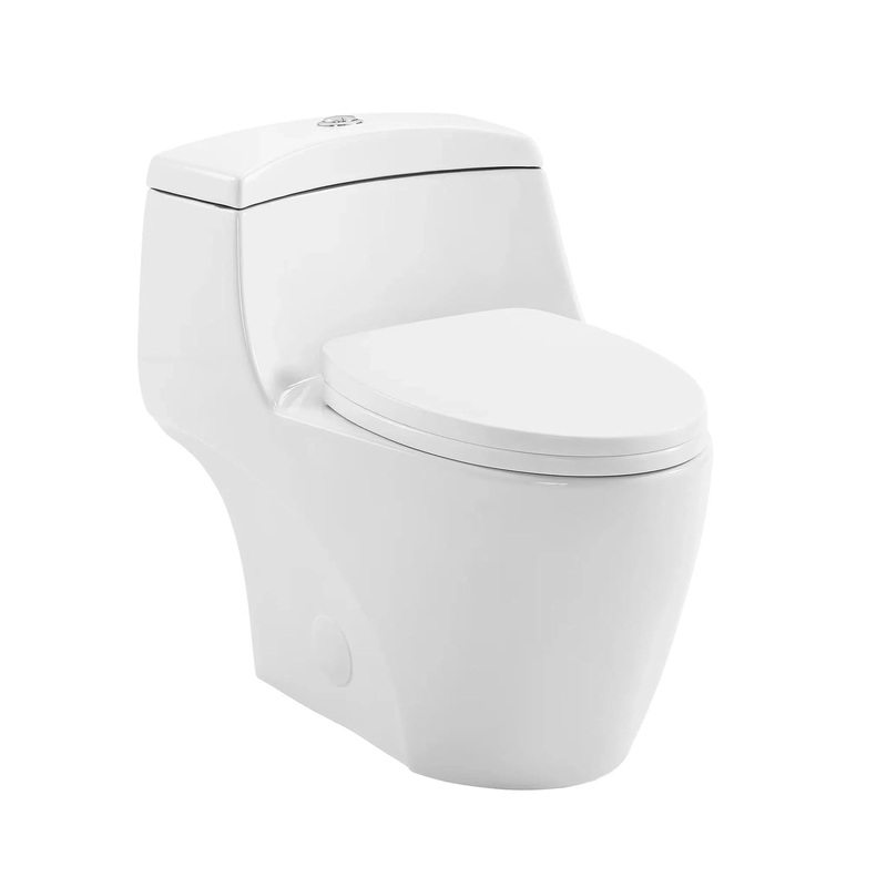 Swiss Madison Manoir 20" x 27" White One-Piece Elongated Floor Mounted Toilet With 1.1/1.6 GPF Dual-Flush Function