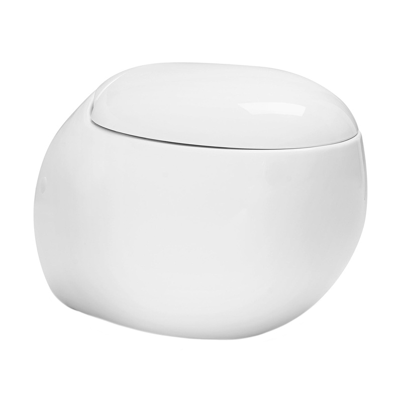 Swiss Madison Plaisir 16" x 15" White Elongated Wall-Hung Toilet Bowl