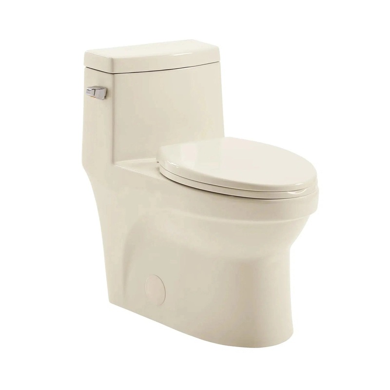 Swiss Madison Virage 14" x 28" Bisque One-Piece Elongated Floor Mounted Toilet With 1.28 GPF Vortex Side Flush Function