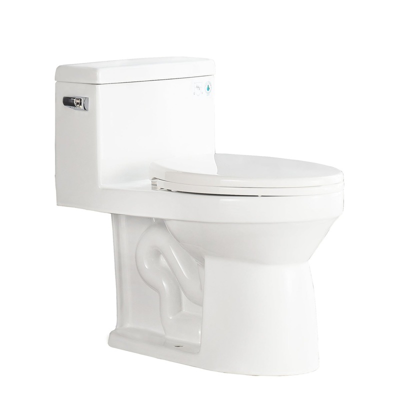 DeerValley Concord 12" Rough-in Single-Flush Elongated White One-Piece Toilet With Soft Closing Seat