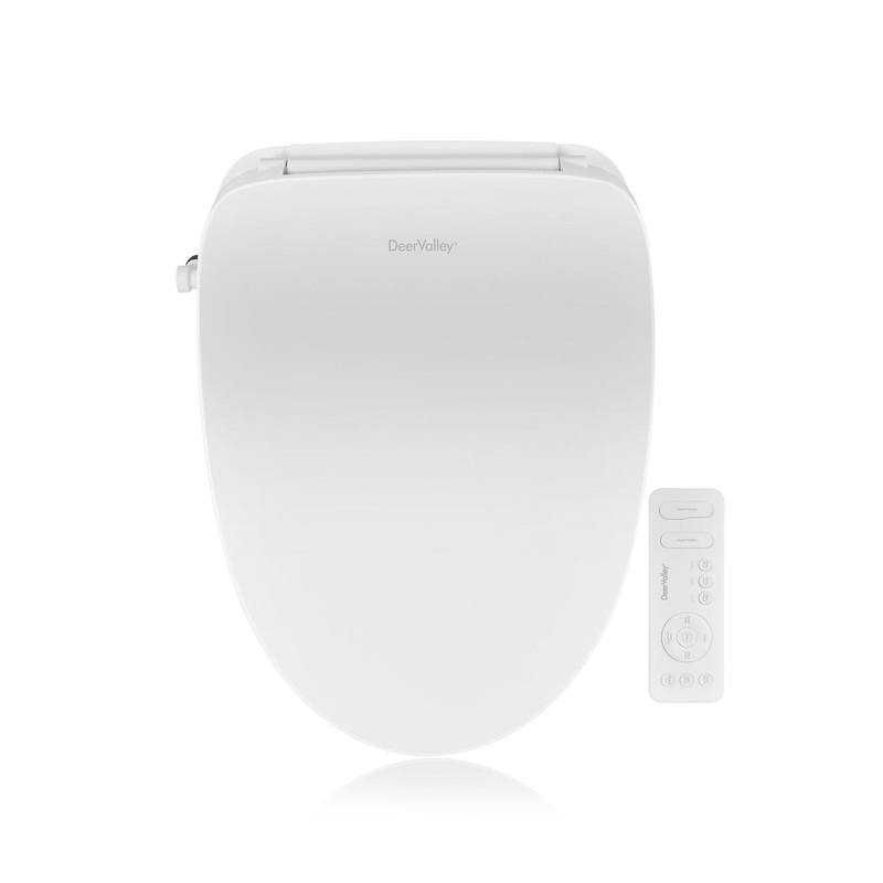 DeerValley Elongated White Bidet Toilet Seat With Wireless Remote