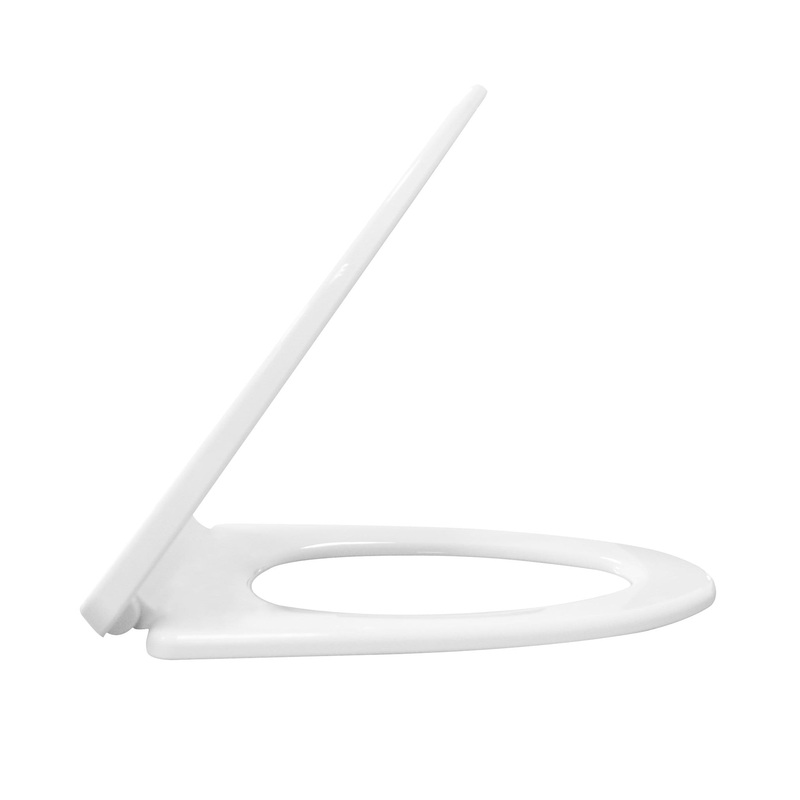 DeerValley Quick-Release Elongated White Plastic Polypropylene Toilet Seat (Fit with DV-1F52102)