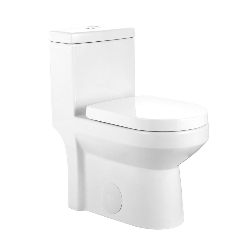 DeerValley Liberty 10" Rough-in Dual-Flush Elongated White One-Piece Toilet With Soft Closing Seat